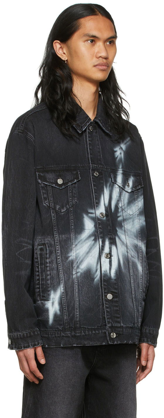 Bunda We11done We11done Graphic Print Denim Jacket Čierna | WD-DJ1-22-356-U-WB, 1