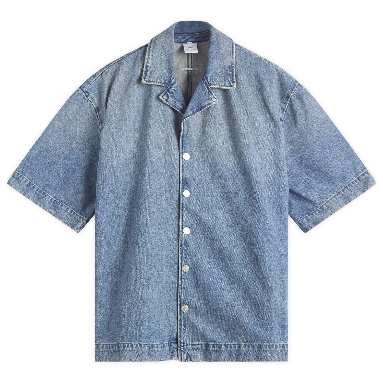 Košeľa Won Hundred Won Hundred Desmond Denim Vacation Shirt, Size Small Modrá | 3776-15028, 1