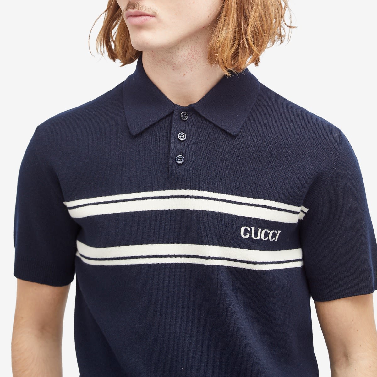 Striped Knitted Polo