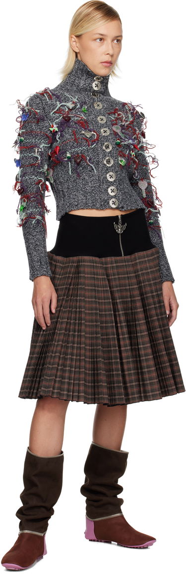 Sveter Chopova Lowena Chopova Lowena Washed Up Embellished High-Neck Cardigan Rôznofarebný | 5252, 3