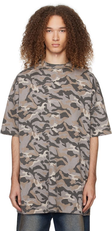 Tričko We11done We11done Camo Oversized T-Shirt Šedá | WD-TT0-24-793-U-GY, 0