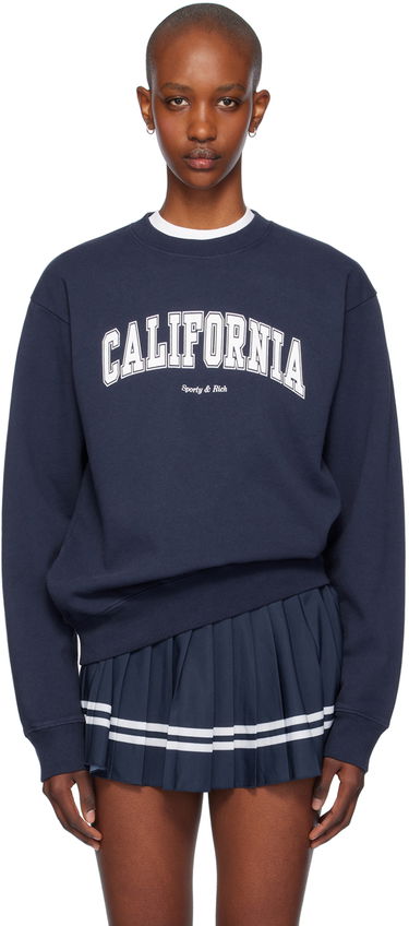 Mikina Sporty & Rich California Crewneck Sweatshirt Navy | ST071516501BL32, 0