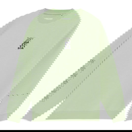 Mikina Li-Ning BADFIVE Basketball Series Graphic Print Crewneck Sweatshirt Zelené | AWDS135-5