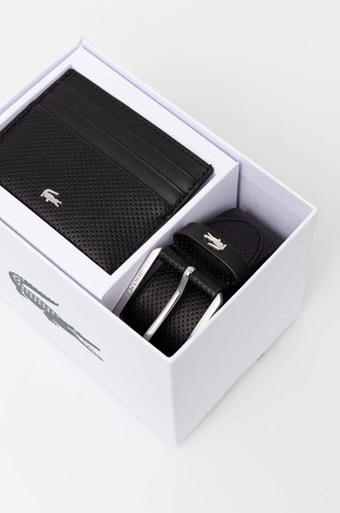 Opasok Lacoste Lacoste Card Case and Leather Belt Set Čierna | RC4092, 0