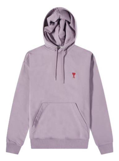 Mikina AMI Small A Heart Popover Hoodie Fialová | USW200-730-503
