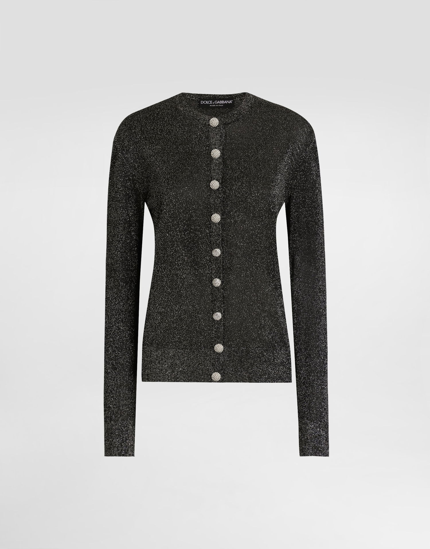 Sveter Dolce & Gabbana Dolce & Gabbana Metallic Viscose Cardigan Čierna | FXVCXTJGMCES8001, 0