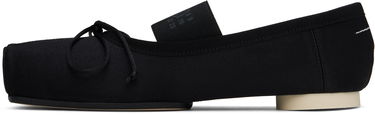 Tenisky a topánky Maison Margiela MM6 Maison Margiela Satin Pointe Logo Ballerina Flats Čierna | S59WZ0100 P5560, 2