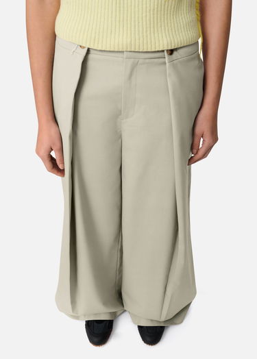 Nohavice AXEL ARIGATO Riley Wide-Leg Cropped Trousers Zelené | A3350001, 9