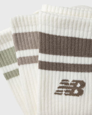 Ponožky New Balance Everyday Stripe Midcalf Socks - 3 Pack Biela | LAS51243-SST, 2