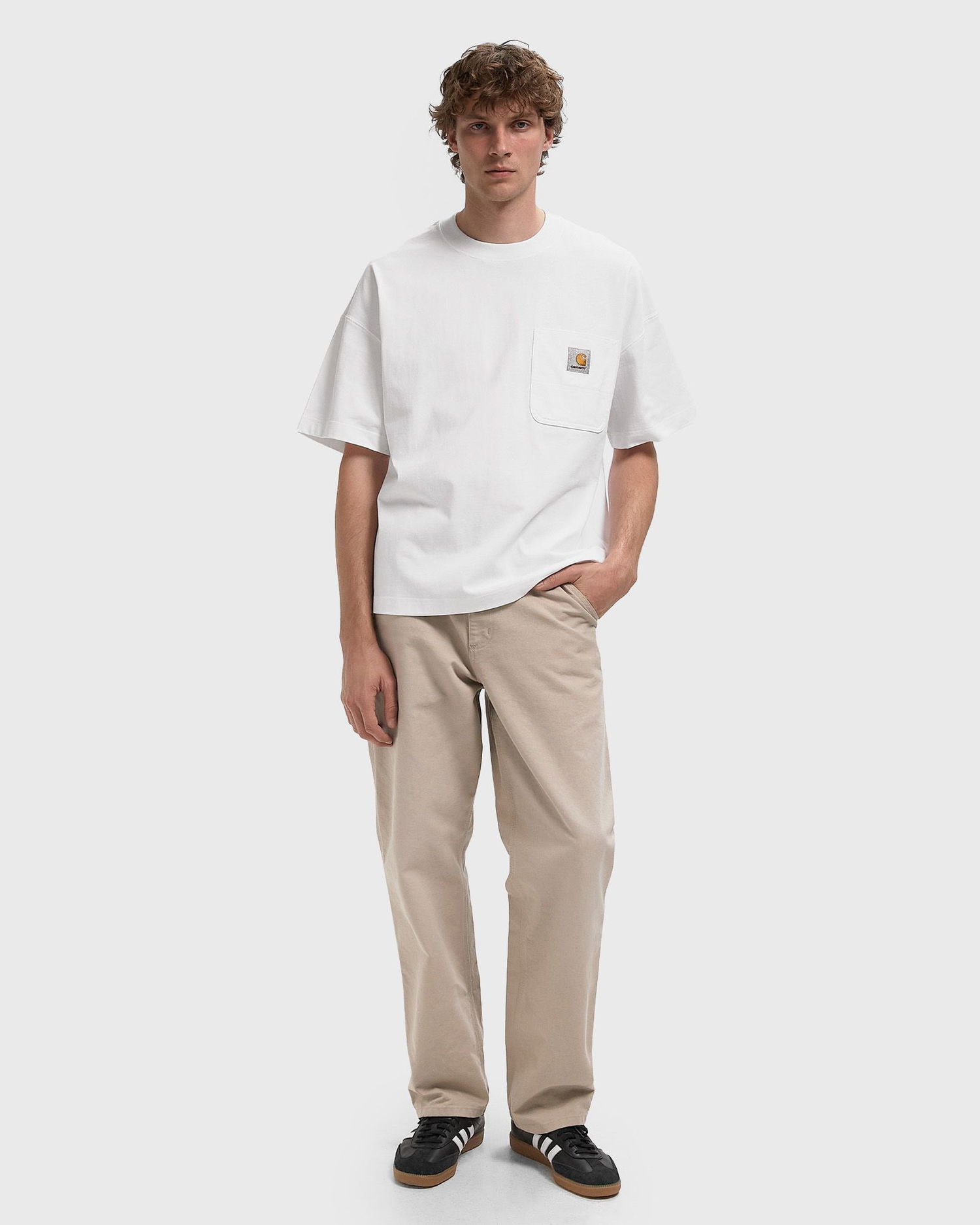 Tričko Carhartt WIP Short Sleeve Work Pocket T-Shirt Biela | I035523-02.XX, 1