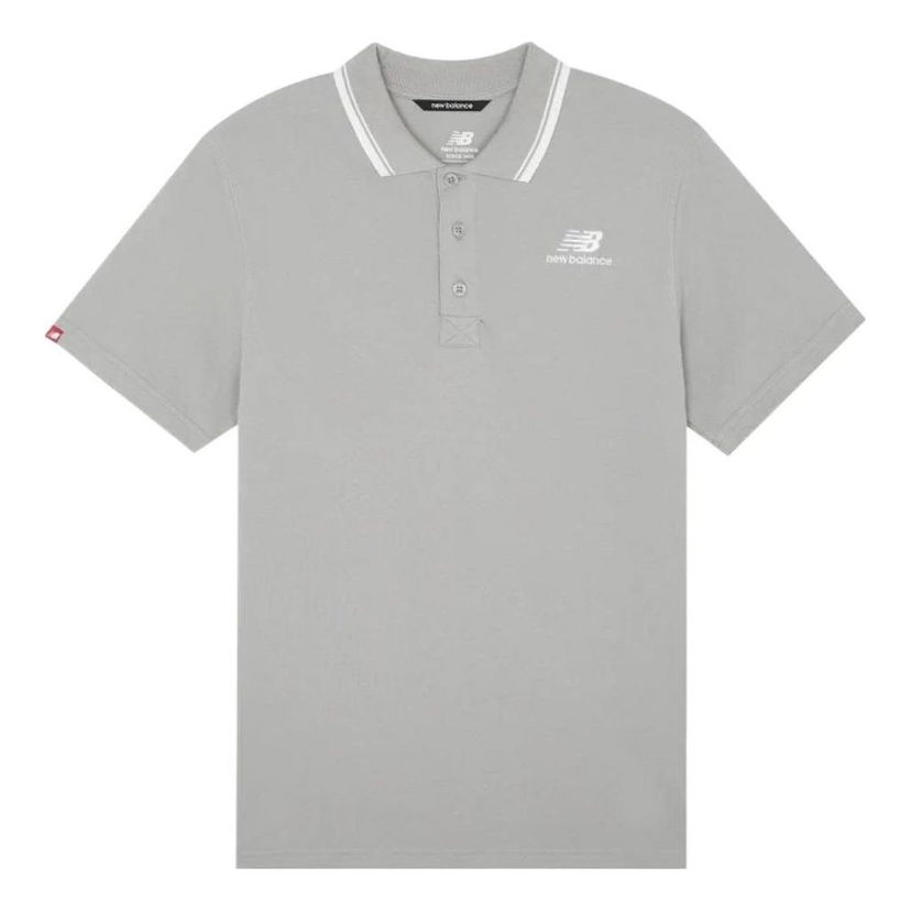 Polo tričko New Balance Short Sleeve Polo Šedá | AMT01983-TAG