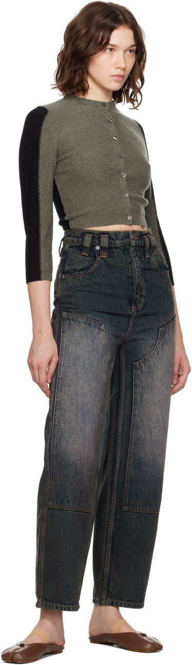 Sveter Eckhaus Latta Eckhaus Latta Racer Cardigan Šedá | 8261-EL-PF25-R -, 3