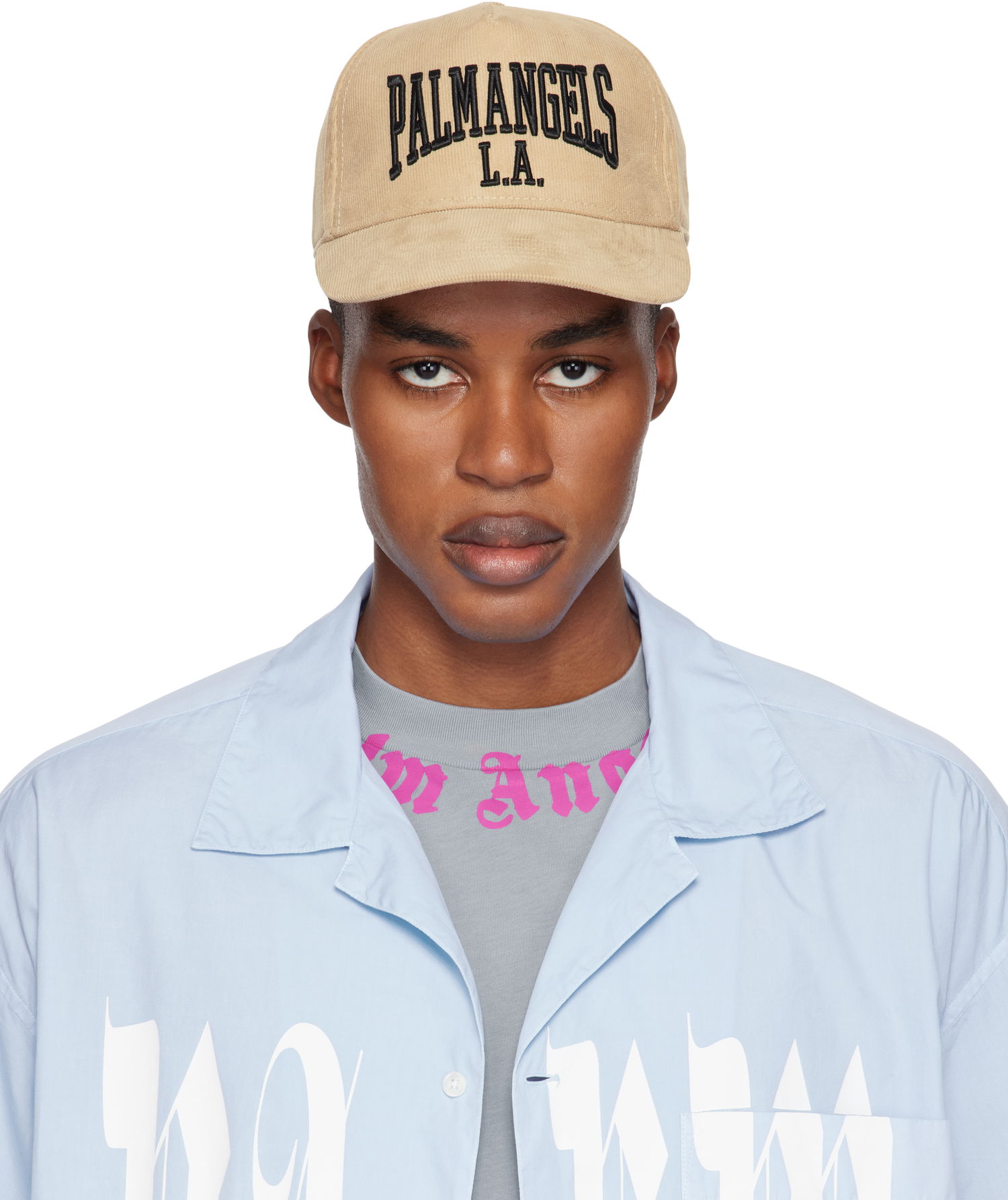 Šiltovka Palm Angels Corduroy Baseball Cap Béžová | PMLB106F24FAB0036110, 0
