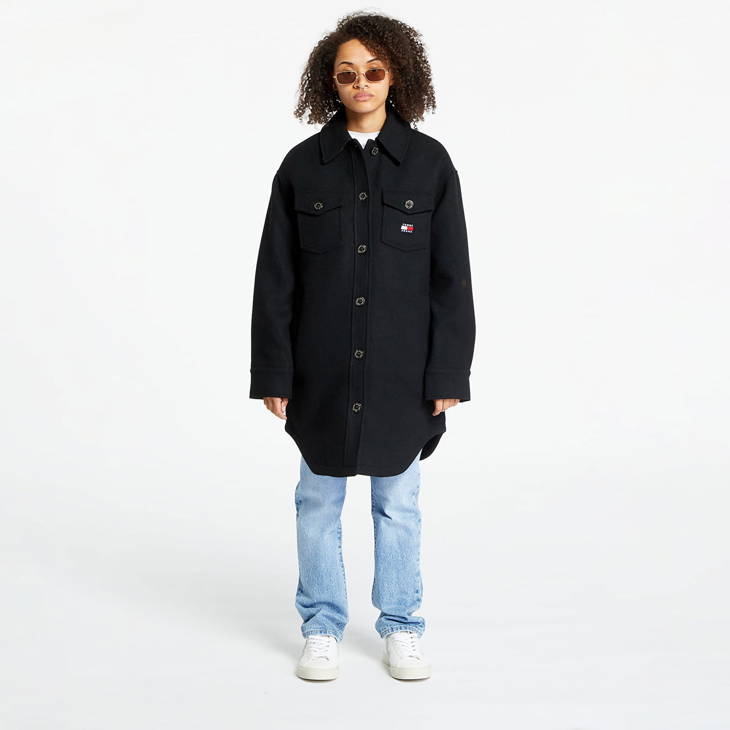 Kabáty Tommy Hilfiger Wool Coat Čierna | DW0DW16898 BDS, 0