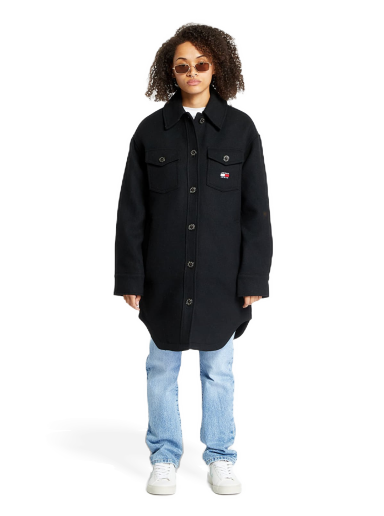 Kabáty Tommy Hilfiger Wool Coat Čierna | DW0DW16898 BDS