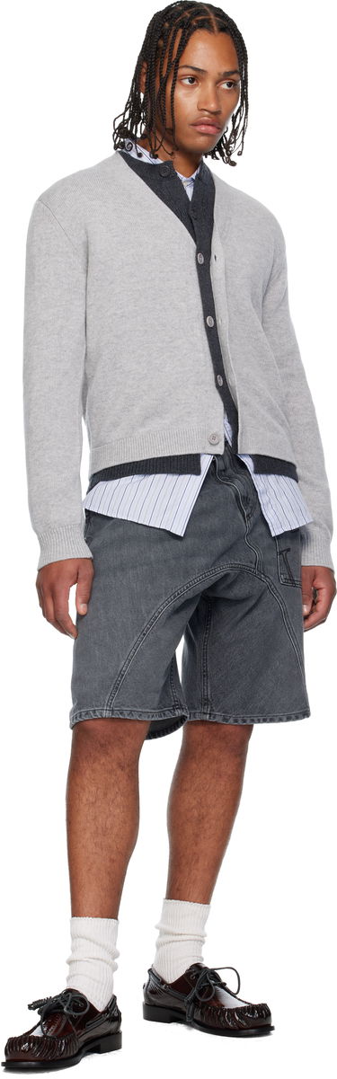 Sveter JW Anderson JW Anderson Layered Cardigan Šedá | KW1434-YN0423, 3