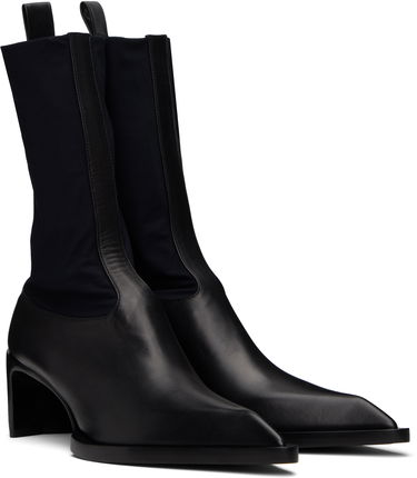 Tenisky a topánky Jil Sander Jil Sander Leather Kitten Heel Ankle Boots Čierna | J16WU0056_P5810, 3