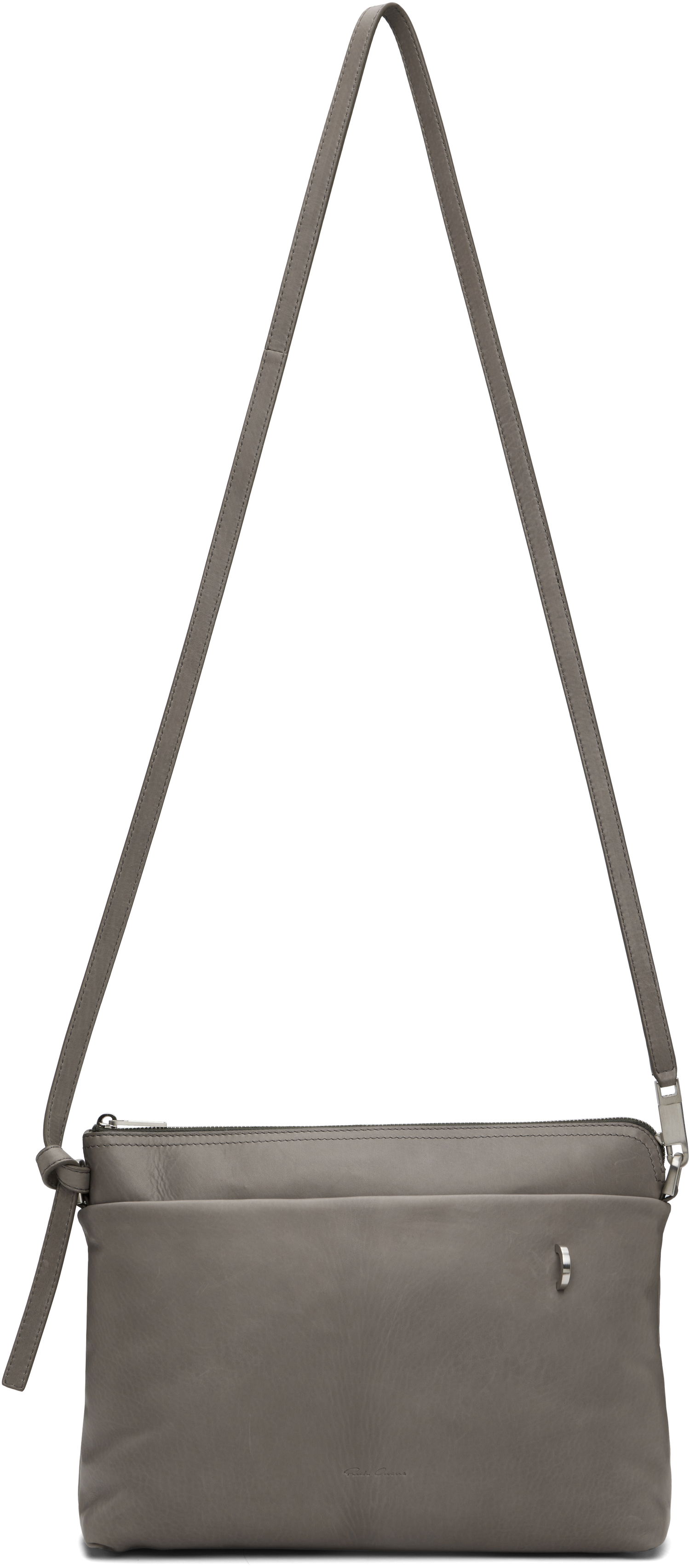 Taška cez rameno Rick Owens Rick Owens Concordians Adri Flat Crossbody Bag Šedá | RA02E0727 LCAPA, 0