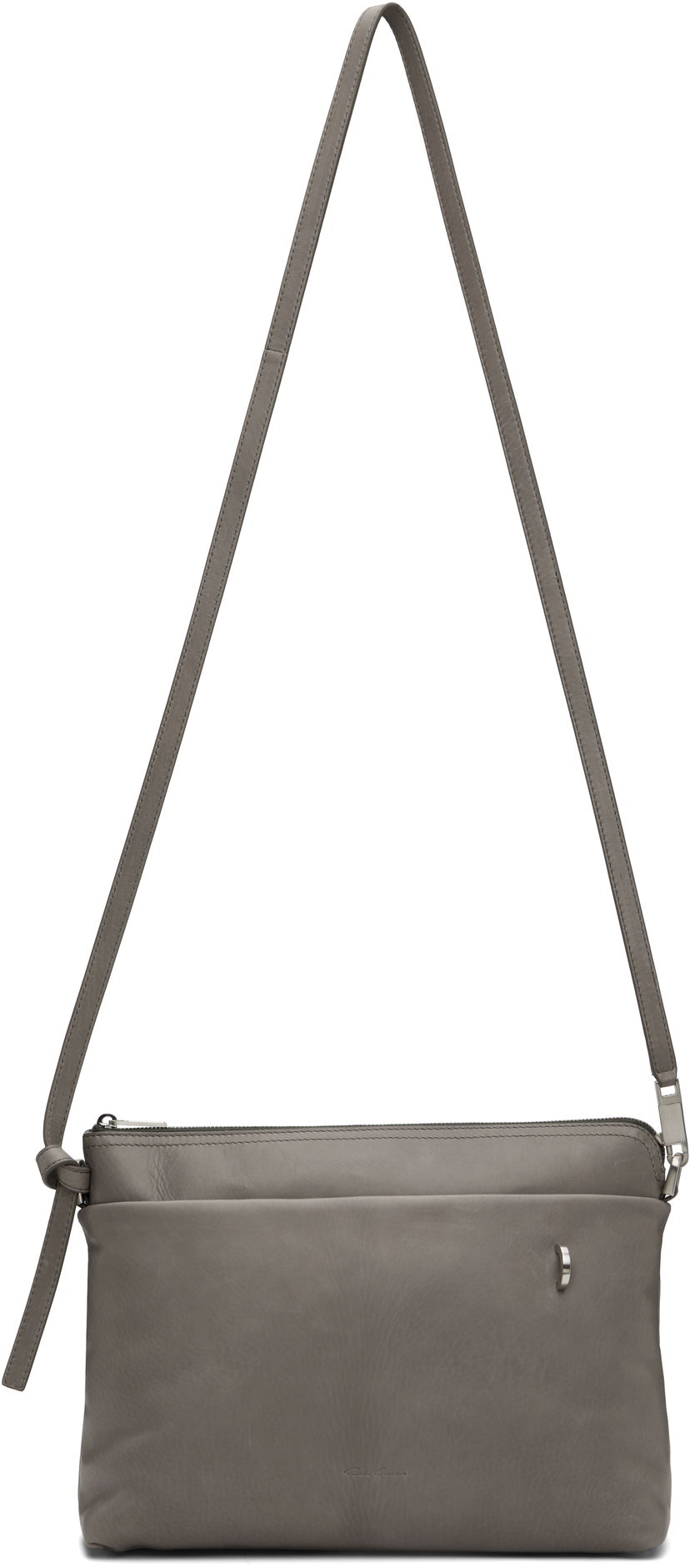 Taška cez rameno Rick Owens Rick Owens Concordians Adri Flat Crossbody Bag Šedá | RA02E0727 LCAPA