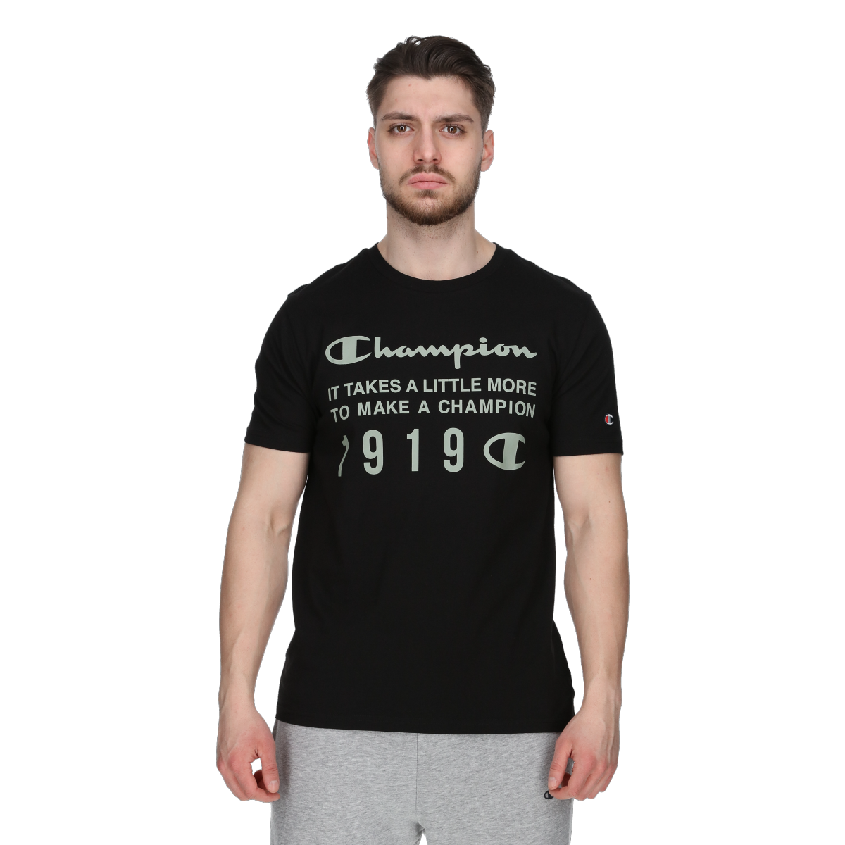 Tričko Champion Crewneck T-Shirt 1919 Čierna | 221508-KK001, 0