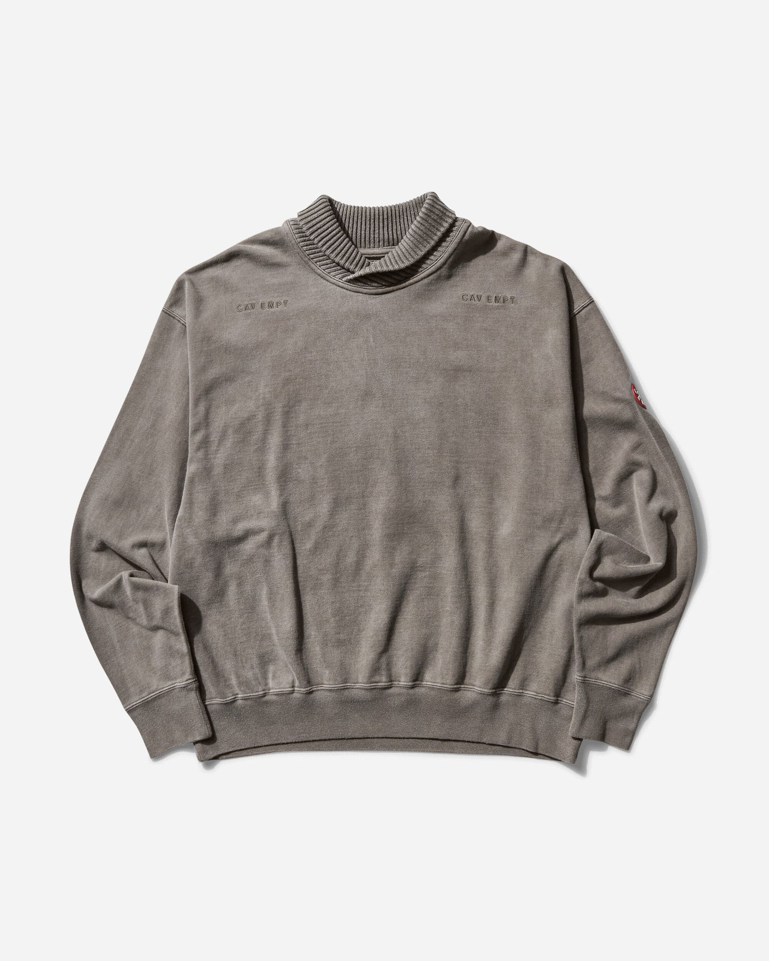 Sveter Cav Empt Overdye Overlap Light Crewneck Sweatshirt Šedá | CES27CS20 BROWN, 0