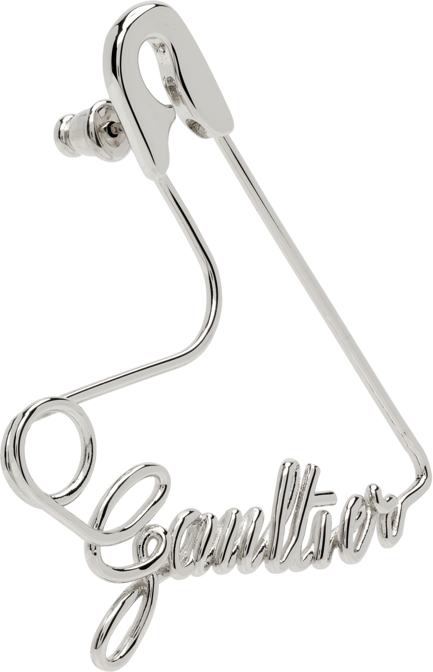 Náušnice Jean Paul Gaultier Gaultier The Heart Safety Pin Single Earring Metalická | 25/04-W-JW036-X053-91, 1