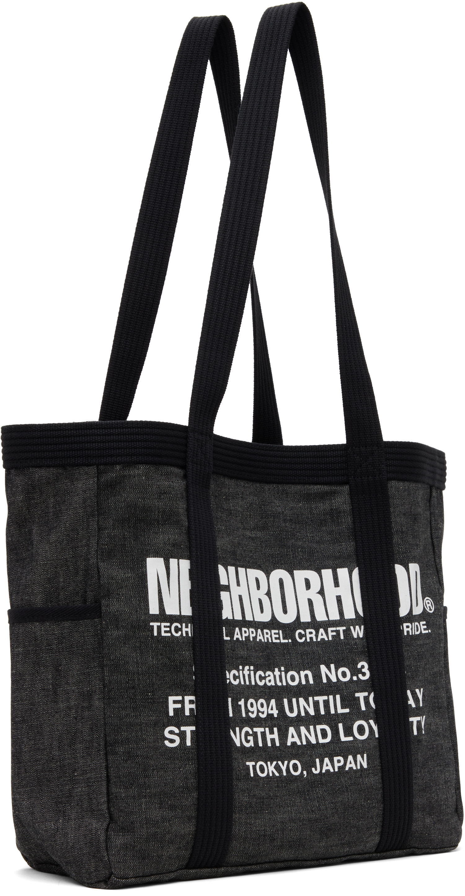 Tote bag Neighborhood Denim Tote Čierna | 252TQNH-CG03, 1
