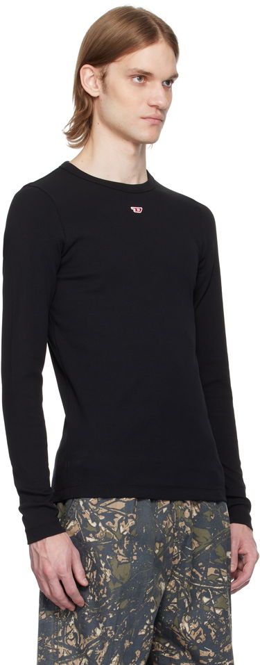 Tričko Diesel Long Sleeve Ribbed T-Shirt Čierna | A14951-0EJAI-9XX, 1