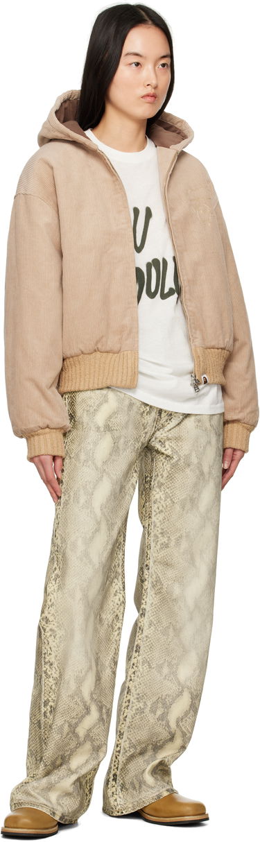Bomber bunda BAPE BAPE Corduroy Padded Hoodie Jacket Béžová | 001HJK802003L, 3