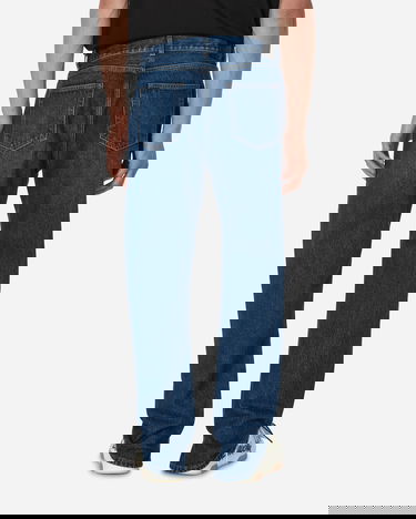Džínsy Off-White Arrow Tab Zip Skate Jeans Medium Blue Modrá | OMYA177F23DEN002 4400, 3