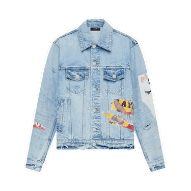 Bunda AMIRI Playboy Magazine Trucker Modrá | MDT012 489 LIGH, 0