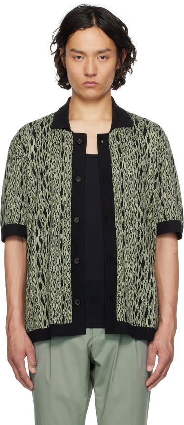 Sveter BOSS Hugo Jacquard Polo Shirt Zelené | 50536665, 0