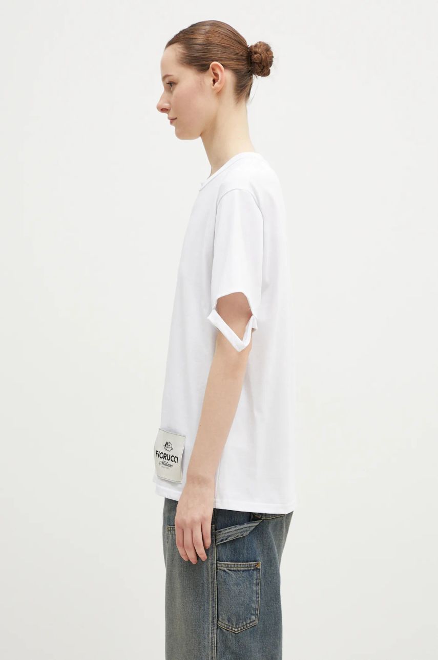 Tričko Fiorucci Distressed Tie-Sleeve Graphic T-Shirt Biela | M01FMTSH101CJ01WH06, 1