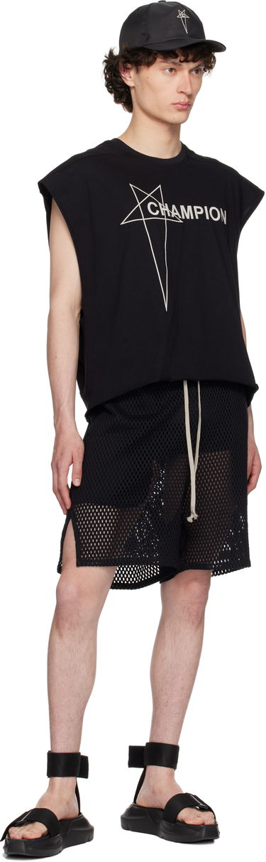 Tielko Rick Owens Rick Owens Champion Edition Tatlin Tank Top Čierna | CM01E1668 CHJG JERSEY, 3