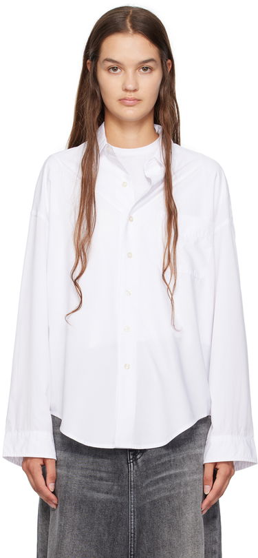 Košeľa R13 R13 Button-Up Shirt Biela | R13WR170-R237B, 0
