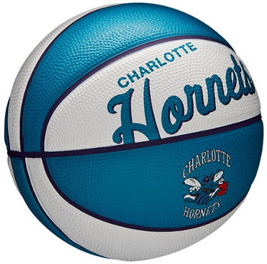 Športový doplnok Wilson Tennis NBA Team Retro Mini Basketball CHAR HORNETS Rôznofarebný | wtb3200xbcha, 2