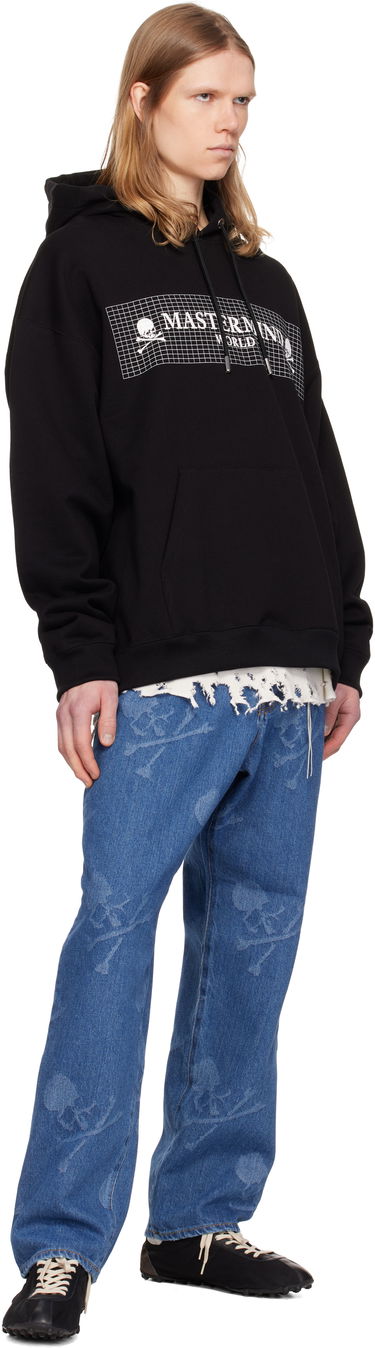 Mikina Mastermind WORLD Mastermind World Boxy Fit Grid Hoodie Čierna | MW25S14-SW014-015, 3