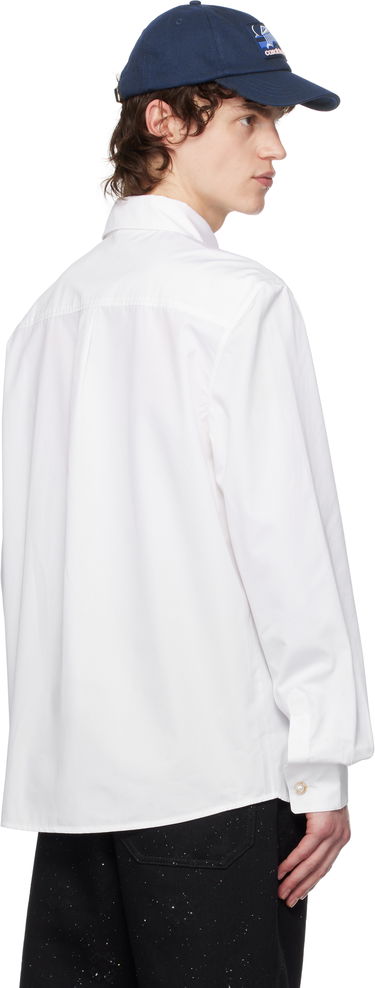 Košeľa Casablanca Casablanca Pearl Diamond Patch Cotton Shirt Biela | MPS25-SH-139-01, 2