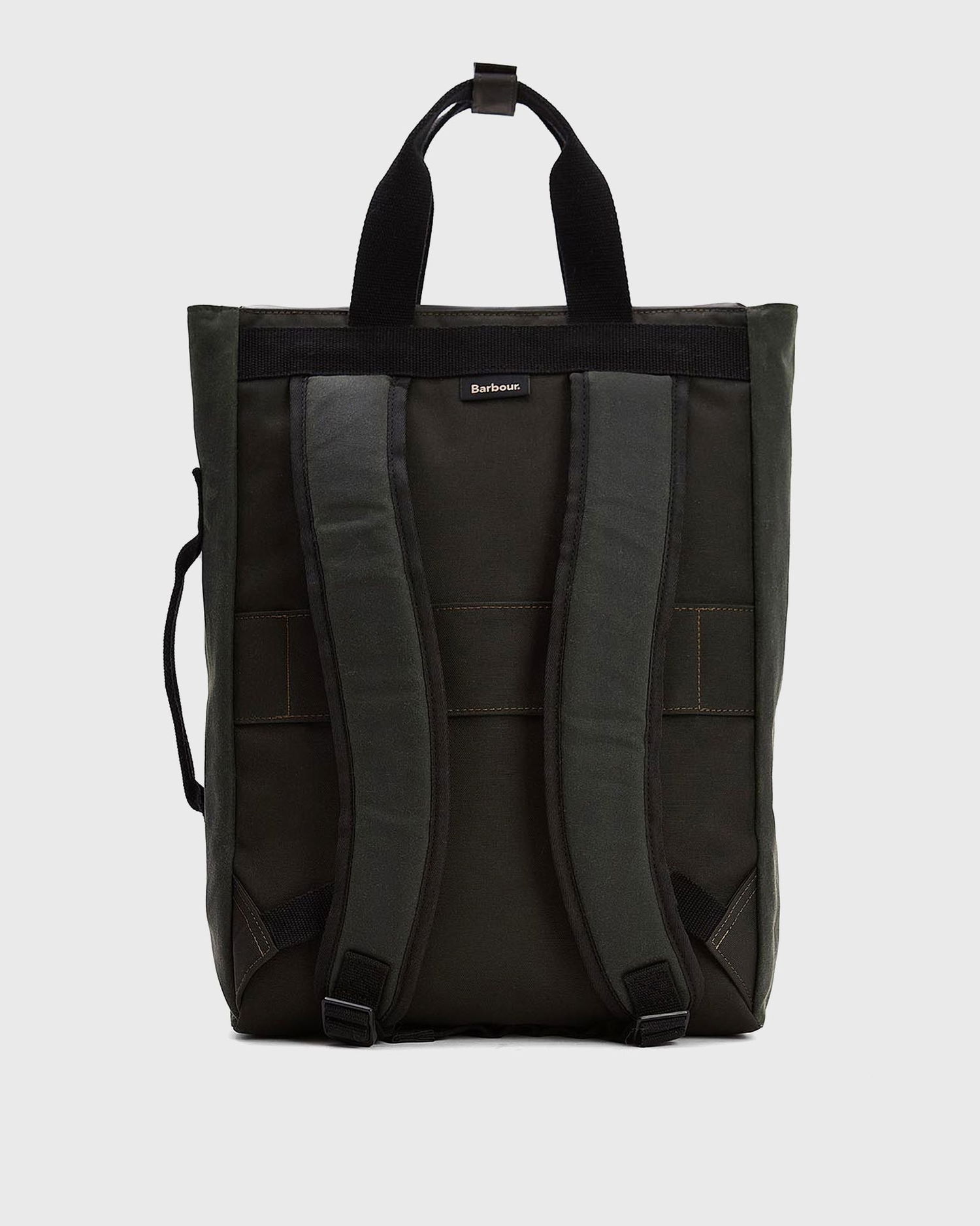 Tote bag Barbour Waxed Field Tote Bag with Plaid Base and Front Pocket Zelené | UBA0714SG91, 1