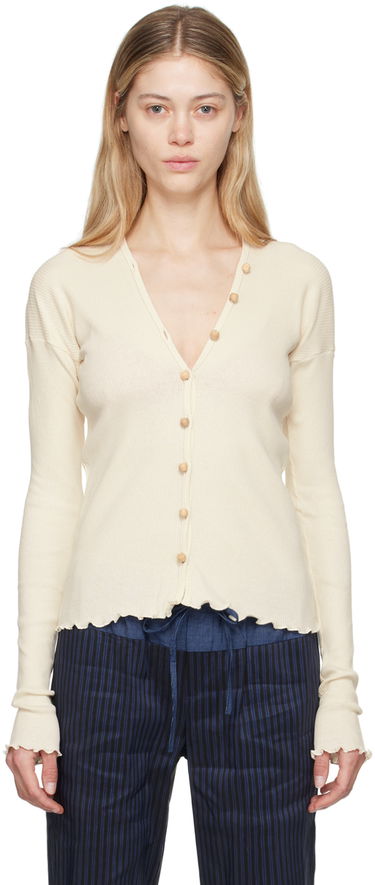 Sveter Baserange Baserange Women's Fitted Knit Cardigan Béžová | TOTVC-RC-AU24, 0