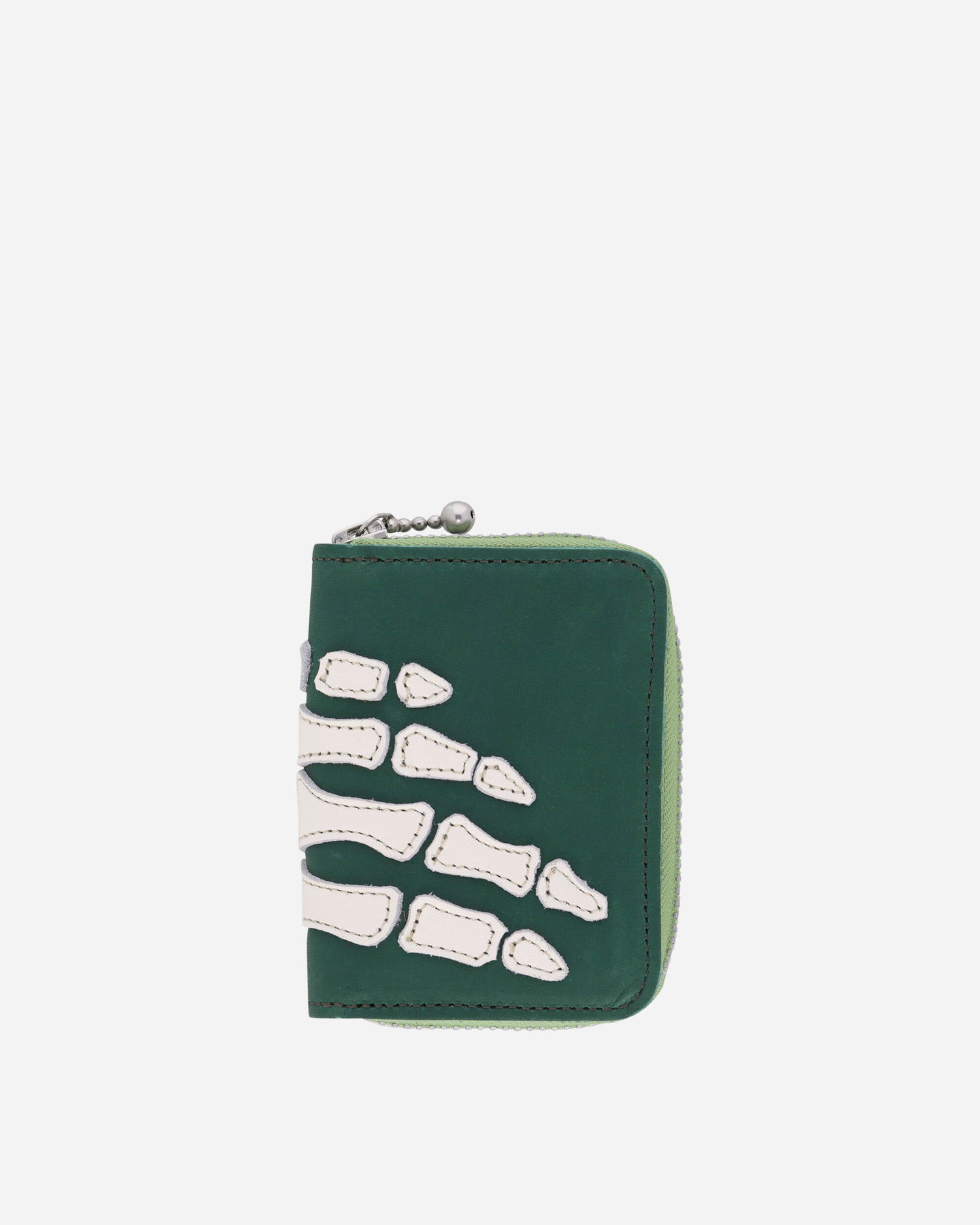 Peňaženka KAPITAL Thumb-Up Bone Hand Zip Mini Wallet Zelené | EK-1401XG GREEN, 1
