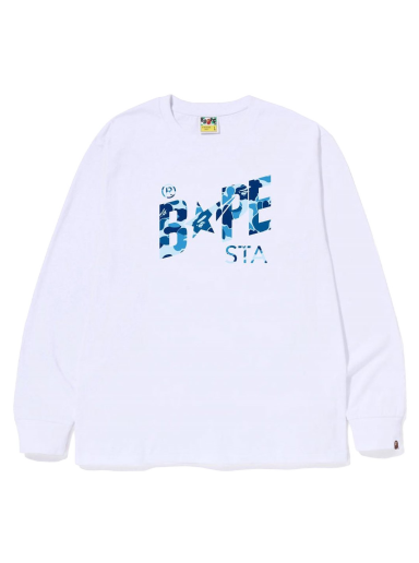 Tričko BAPE ABC Camo Sta Logo L/S Tee Biela | 1J30-111-017