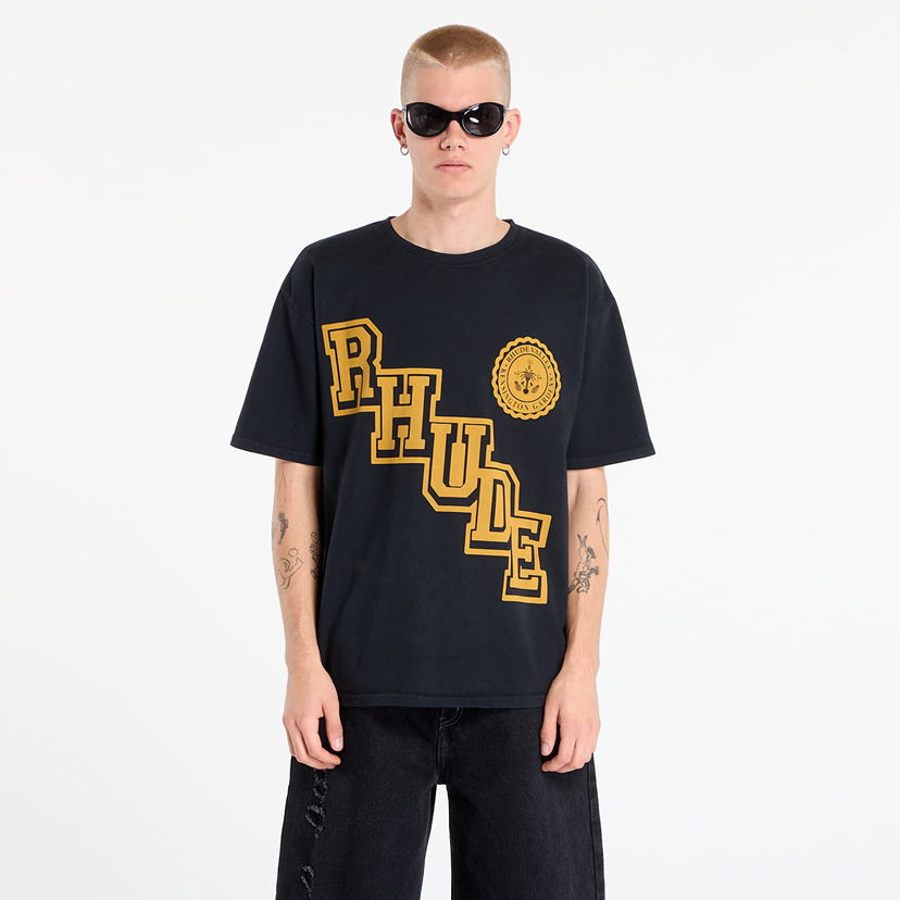 Tričko Rhude Rhude Collegiate Crest T-Shirt Čierna | RHPF25TT050120027