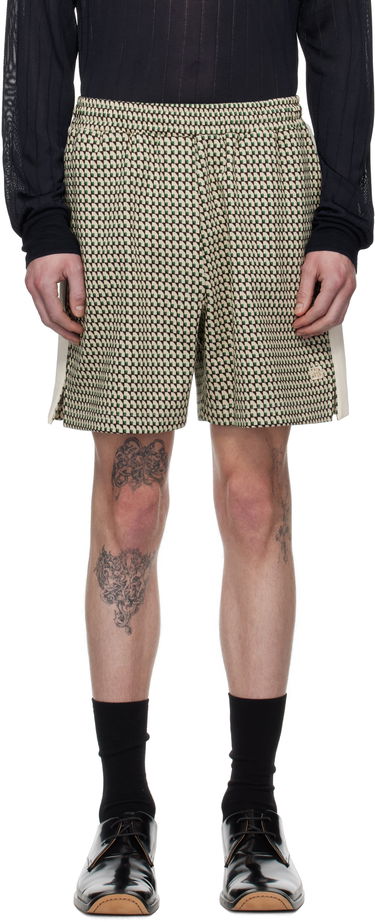 Šortky Wales Bonner Wales Bonner Power Shorts Béžová | US25JE36-JE22 - 1780 JACQUARD, 0