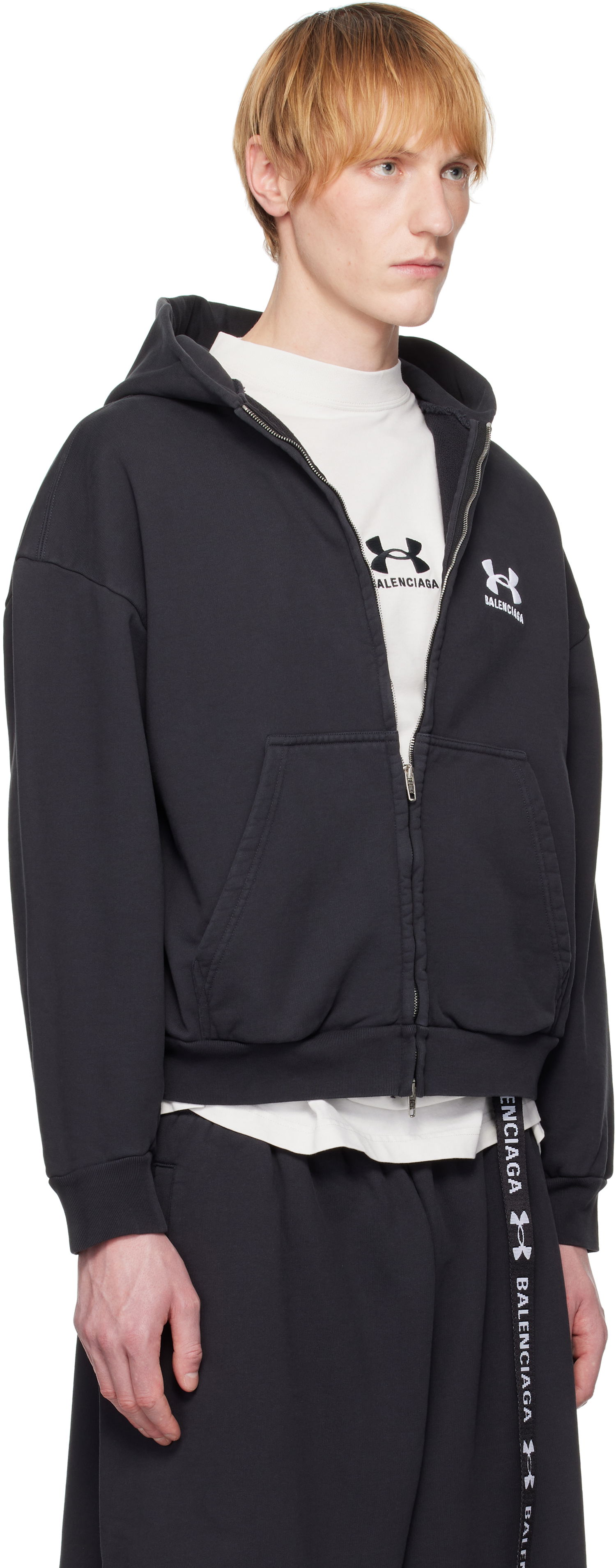 Mikina Balenciaga Under Armour Edition Zip Hoodie Čierna | 803264TRVB8, 1