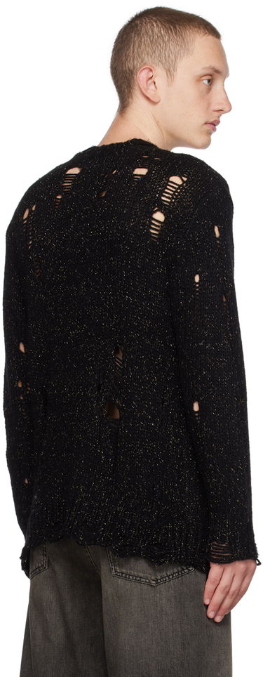 Sveter R13 R13 Distressed Knit Sweater Čierna | R13WY184-Y103B, 2