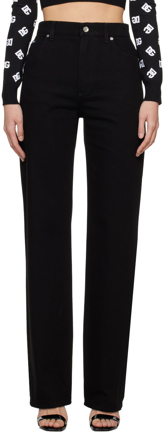 Džínsy Dolce & Gabbana Loose-Fit Jeans Čierna | FTCGND G8KS0, 0
