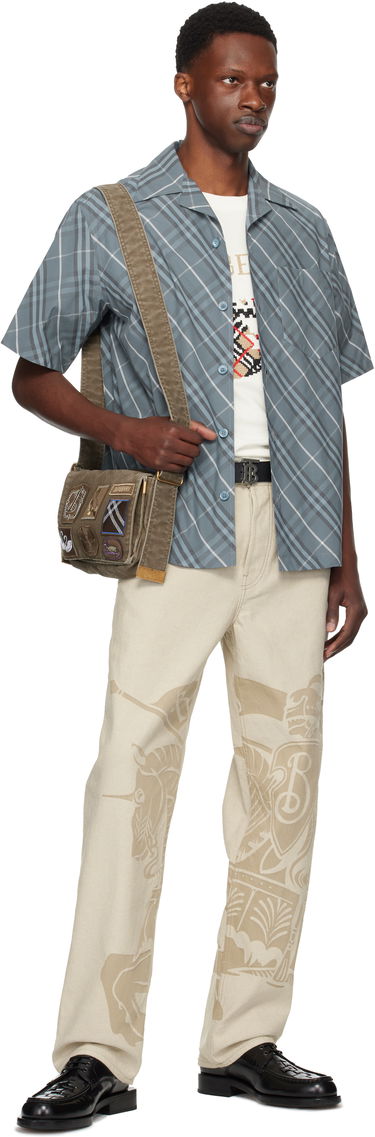 Taška cez rameno Burberry Burberry Patchwork Messenger Bag Zelené | 8101829, 3