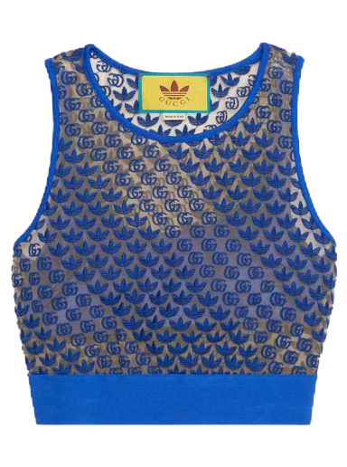 Tielko Gucci adidas x GG Tulle Top Modrá | 693448 XJECA 4697
