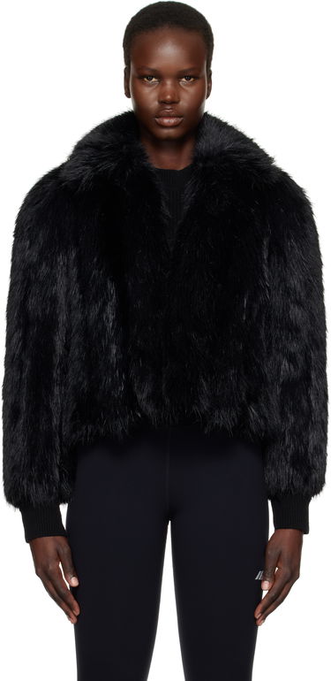 Bomber bunda Balenciaga Faux-Fur Cropped Jacket Čierna | 790841 TPQ23, 0